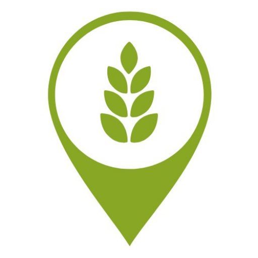 Agri-Tech KFT logója, zöld színú gps jel, benne egy zöld színű búzakalász